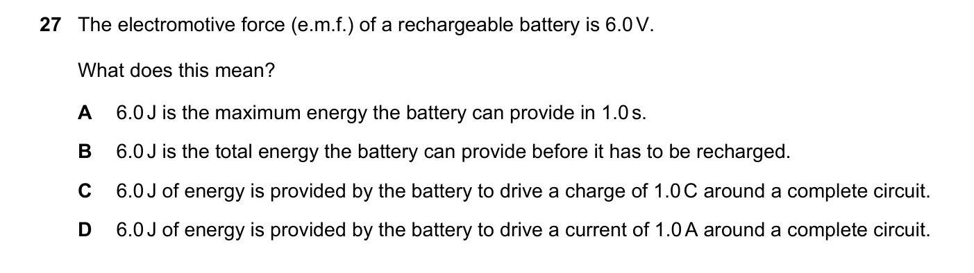 Question 27, June 2018, 0625 Paper 21