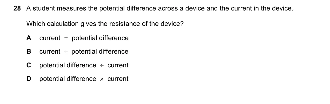 Question 28, June 2018, 0625 Paper 21