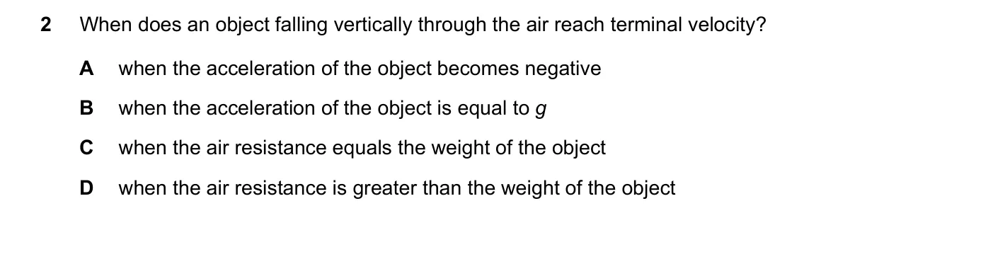 Question 2, June 2018, 0625 Paper 22