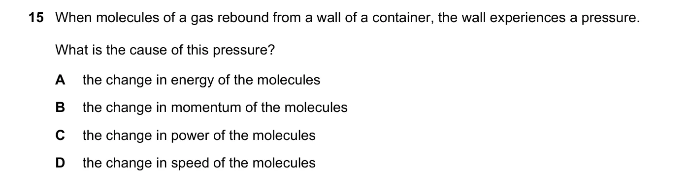 Question 15, June 2018, 0625 Paper 22