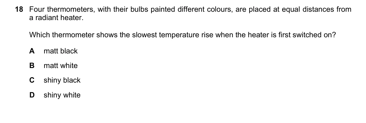Question 18, June 2018, 0625 Paper 22