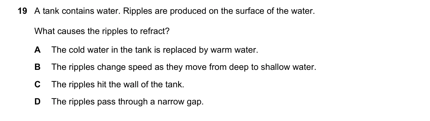 Question 19, June 2018, 0625 Paper 22