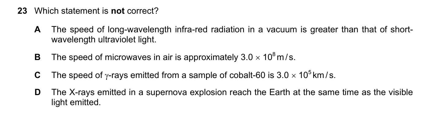 Question 23, June 2018, 0625 Paper 22