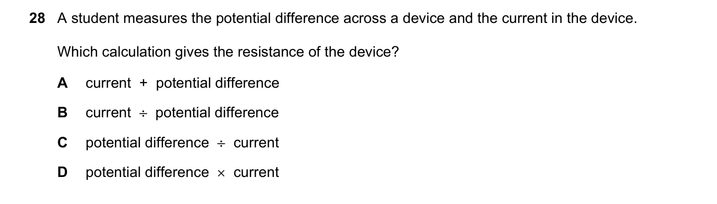 Question 28, June 2018, 0625 Paper 22