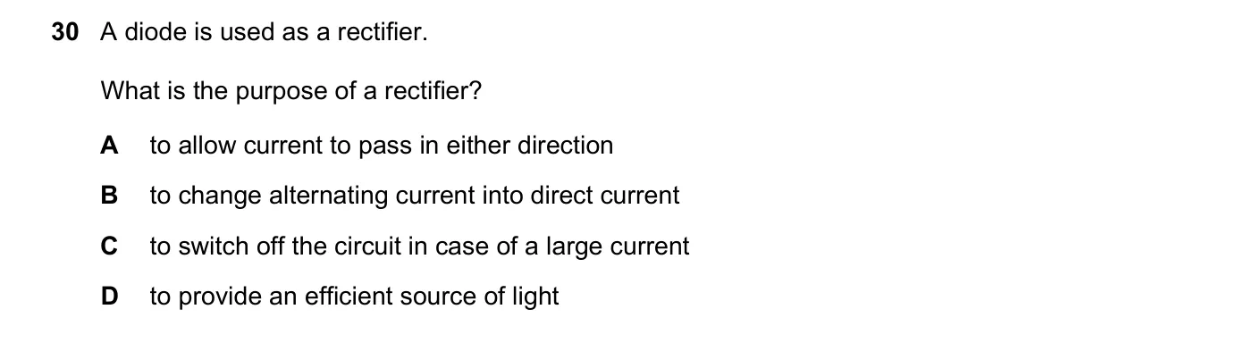 Question 30, June 2018, 0625 Paper 22