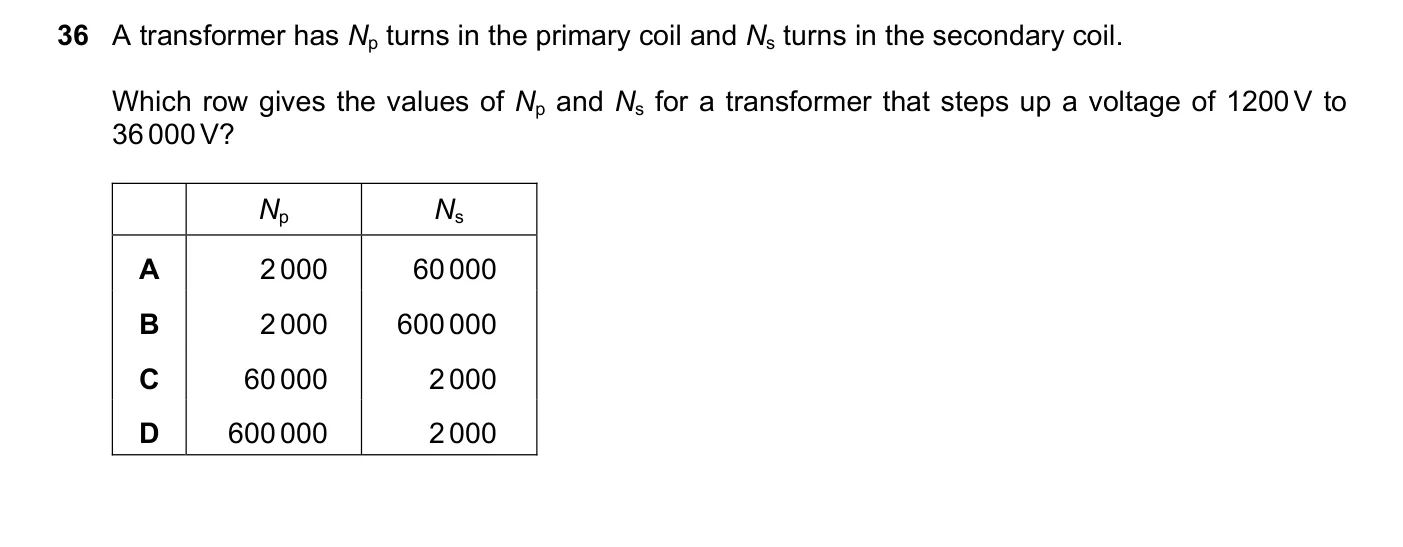 Question 36, June 2018, 0625 Paper 22