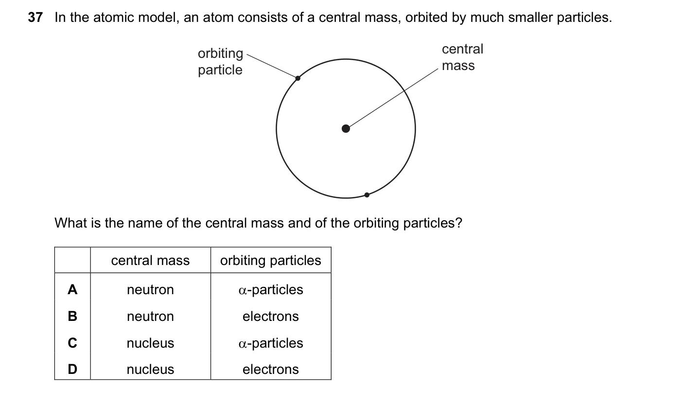 Question 37, June 2018, 0625 Paper 22
