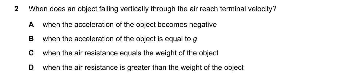 Question 2, June 2018, 0625 Paper 23