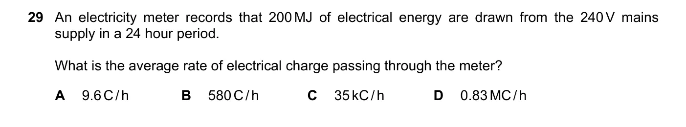 Question 29, June 2018, 0625 Paper 23