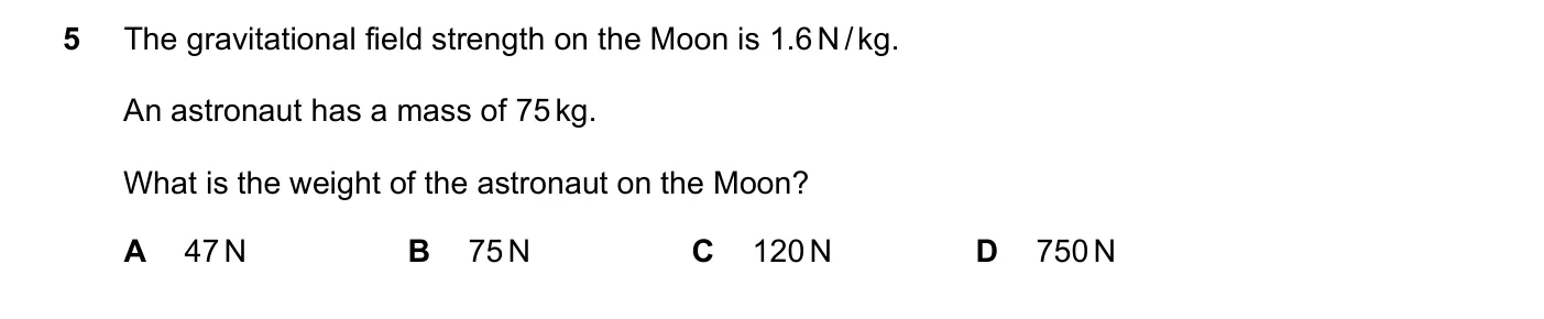Question 5, March 2018, 0625 Paper 22