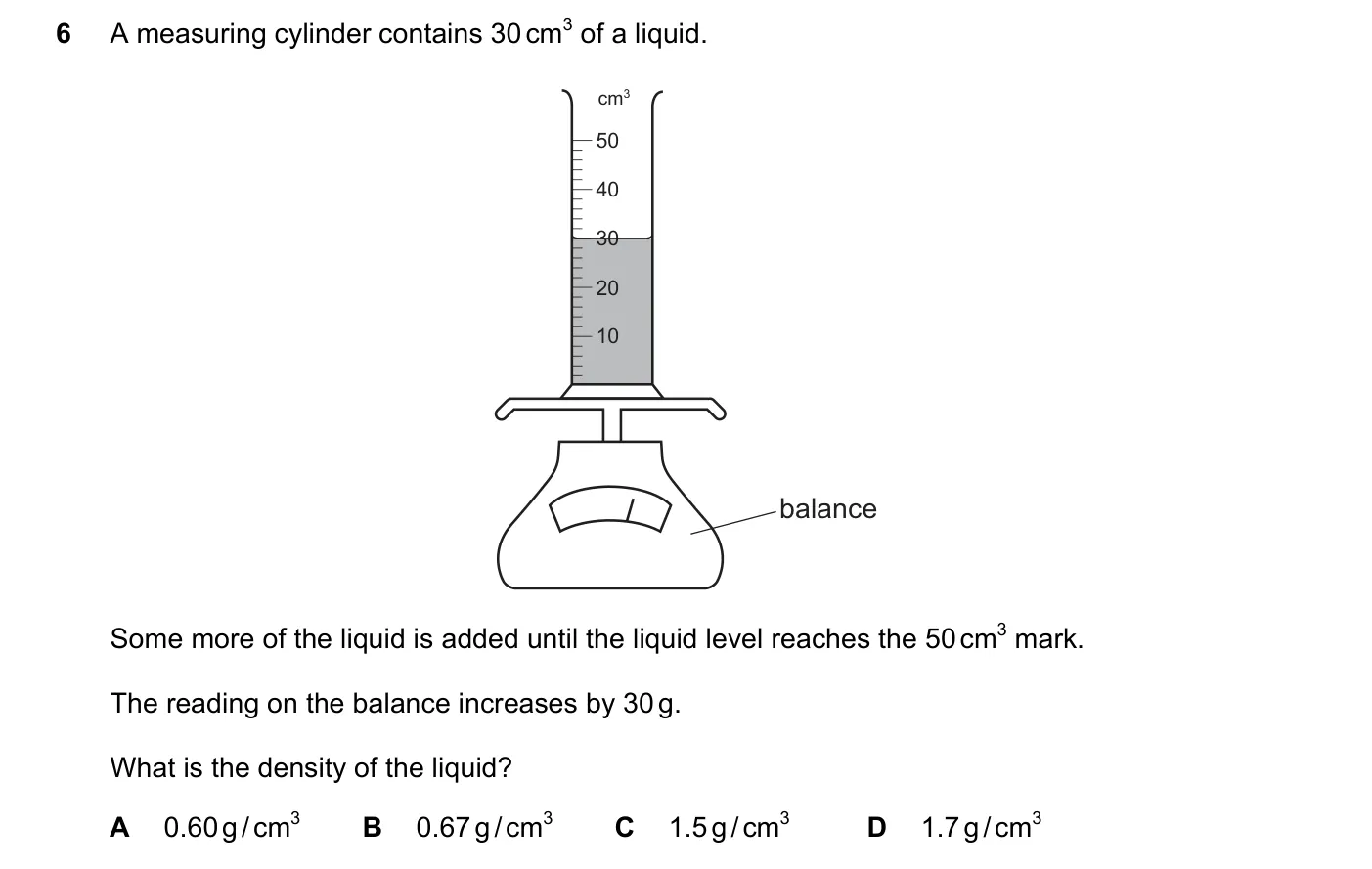 Question 6, March 2018, 0625 Paper 22