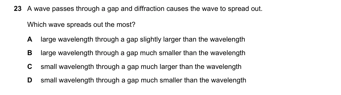 Question 23, March 2018, 0625 Paper 22