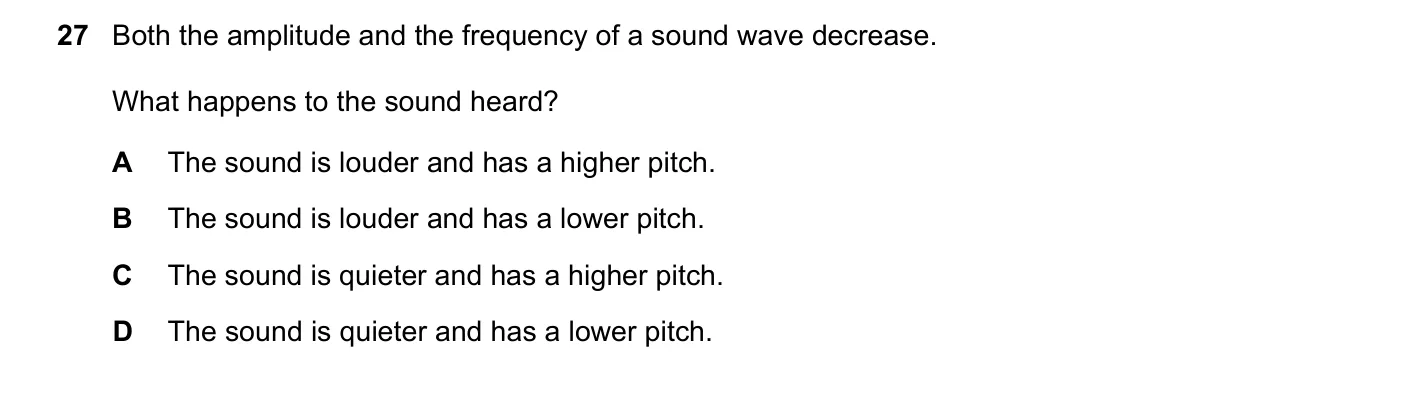 Question 27, March 2018, 0625 Paper 22