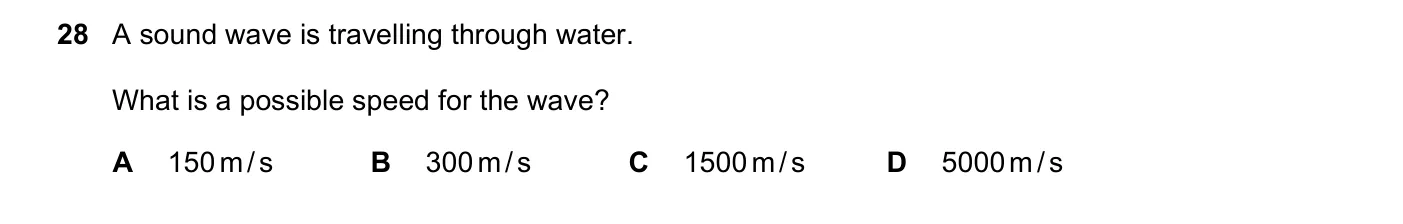Question 28, March 2018, 0625 Paper 22