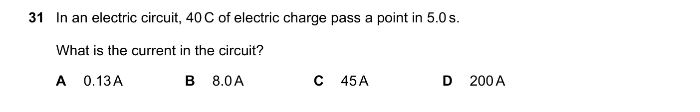 Question 31, March 2018, 0625 Paper 22