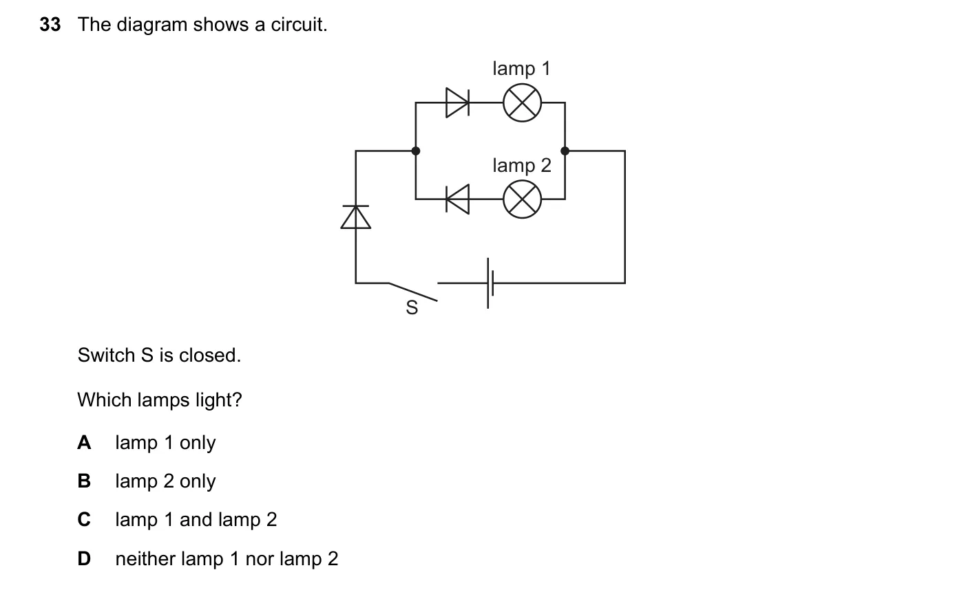 Question 33, March 2018, 0625 Paper 22