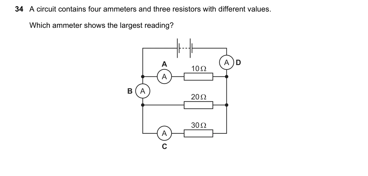 Question 34, March 2018, 0625 Paper 22