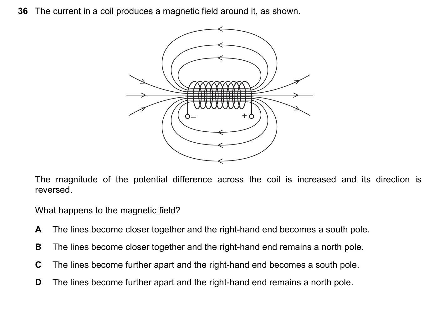 Question 36, March 2018, 0625 Paper 22