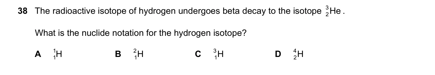 Question 38, March 2018, 0625 Paper 22