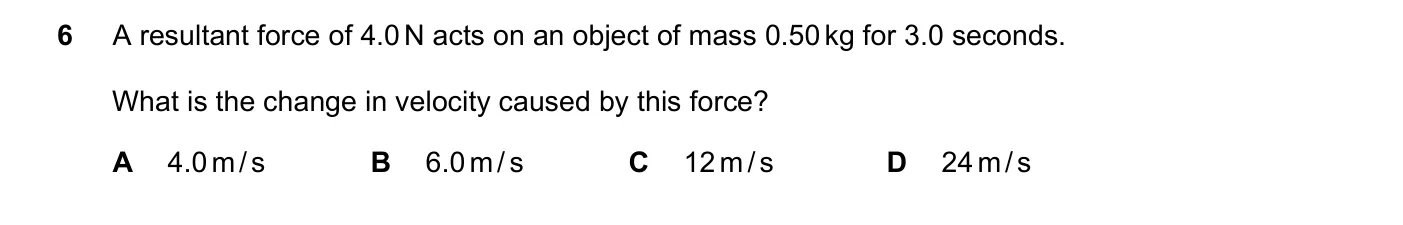 Question 6, November 2018, 0625 Paper 21