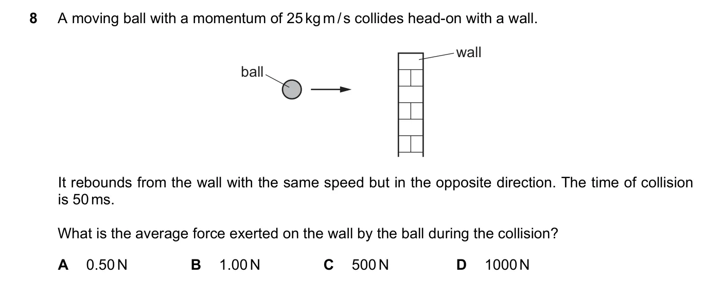 Question 8, November 2018, 0625 Paper 21