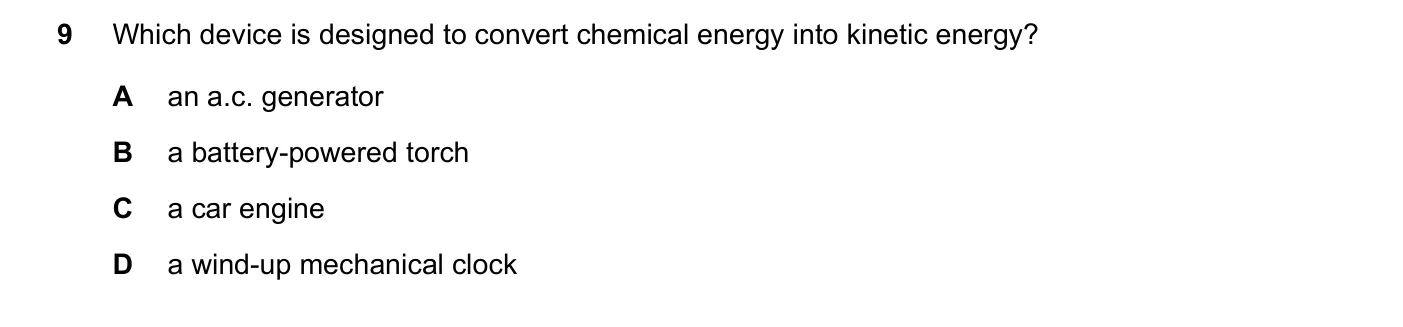 Question 9, November 2018, 0625 Paper 21