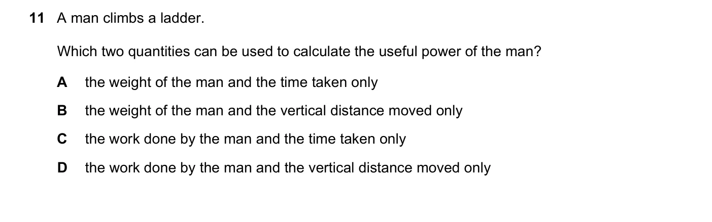 Question 11, November 2018, 0625 Paper 21