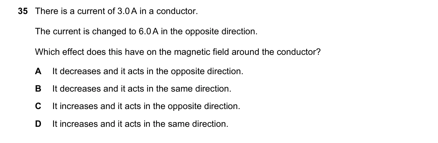 Question 35, November 2018, 0625 Paper 21