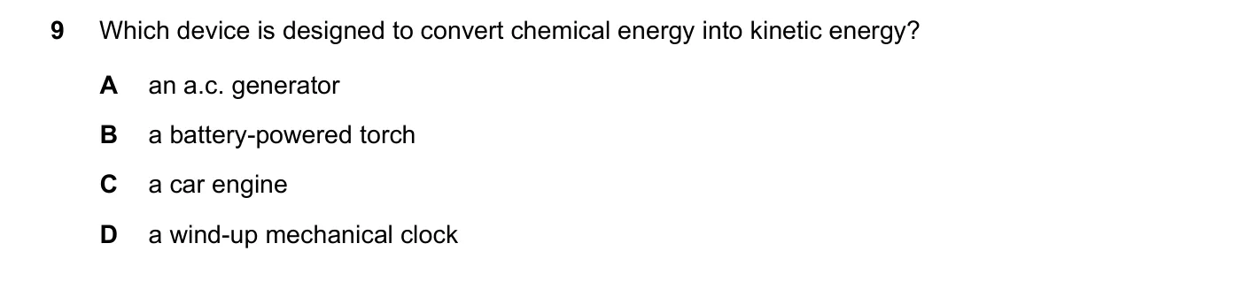 Question 9, November 2018, 0625 Paper 22