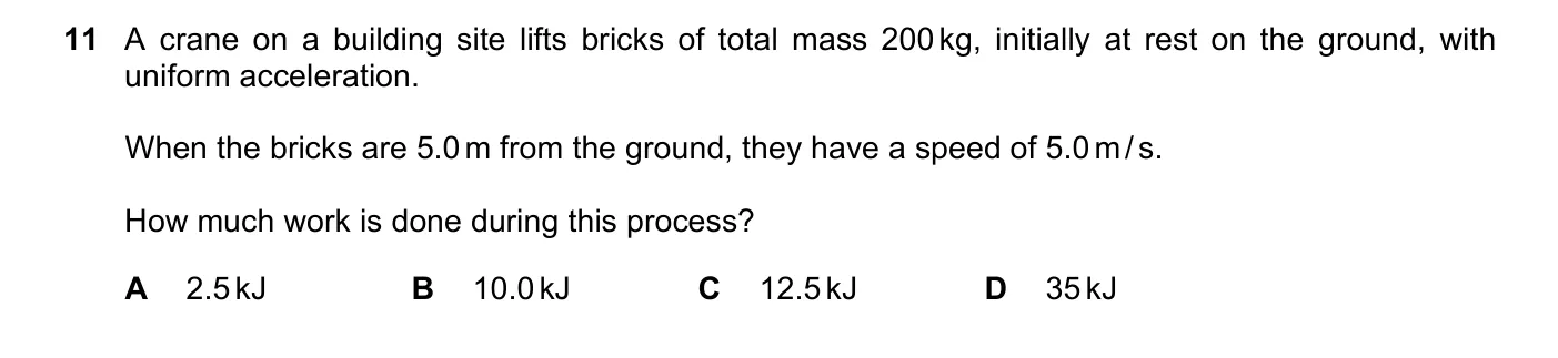 Question 11, November 2018, 0625 Paper 22