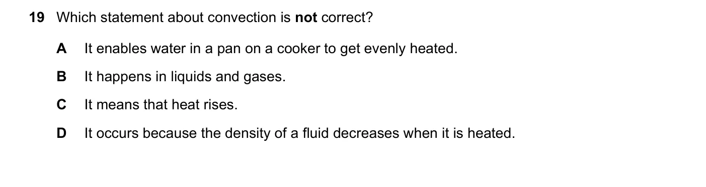 Question 19, November 2018, 0625 Paper 22