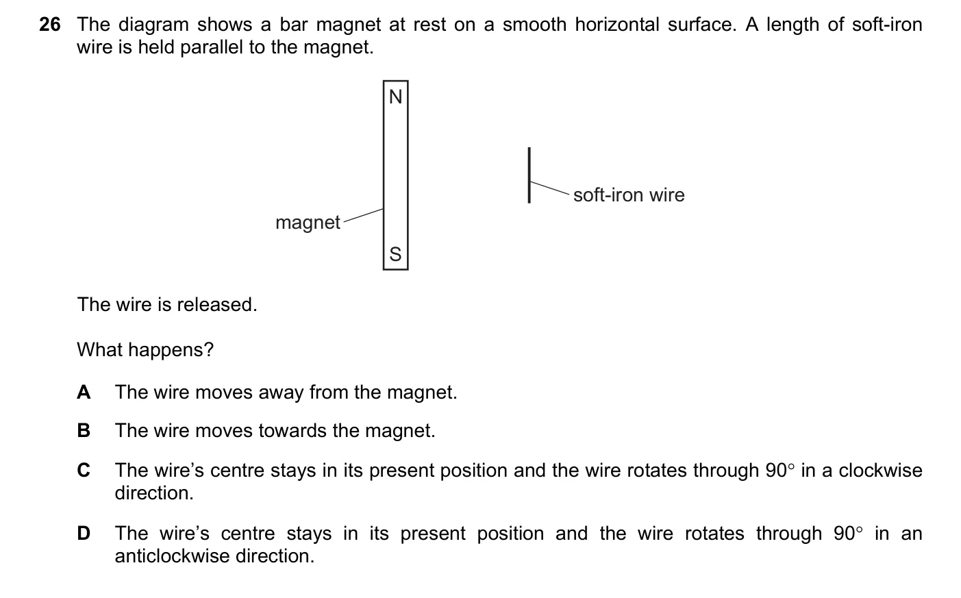 Question 26, November 2018, 0625 Paper 22