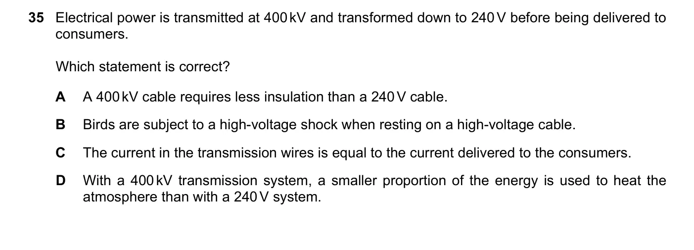 Question 35, November 2018, 0625 Paper 22