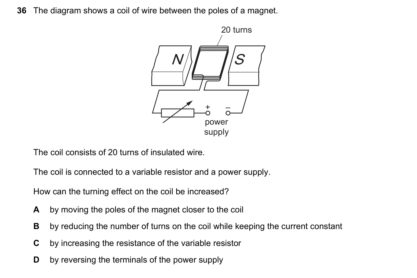 Question 36, November 2018, 0625 Paper 22