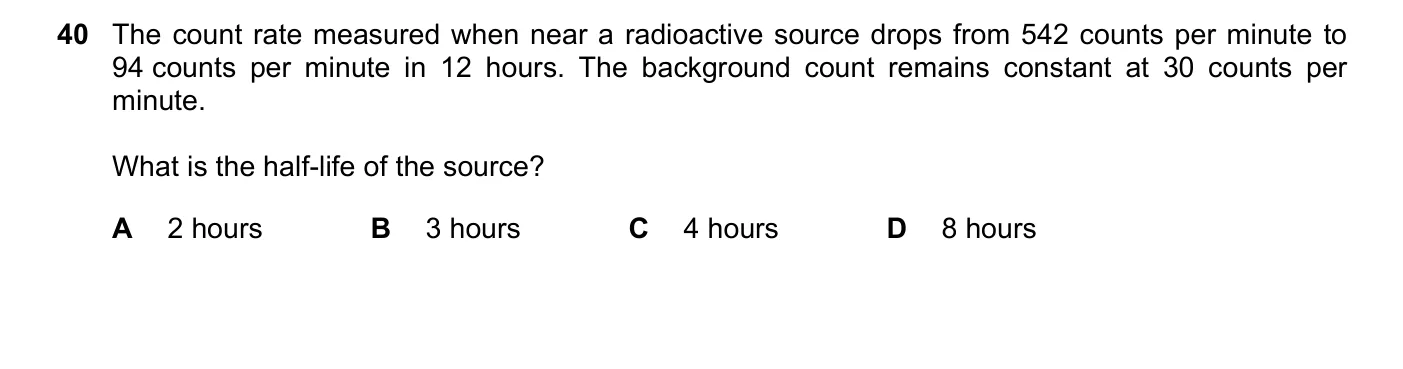 Question 40, November 2018, 0625 Paper 22