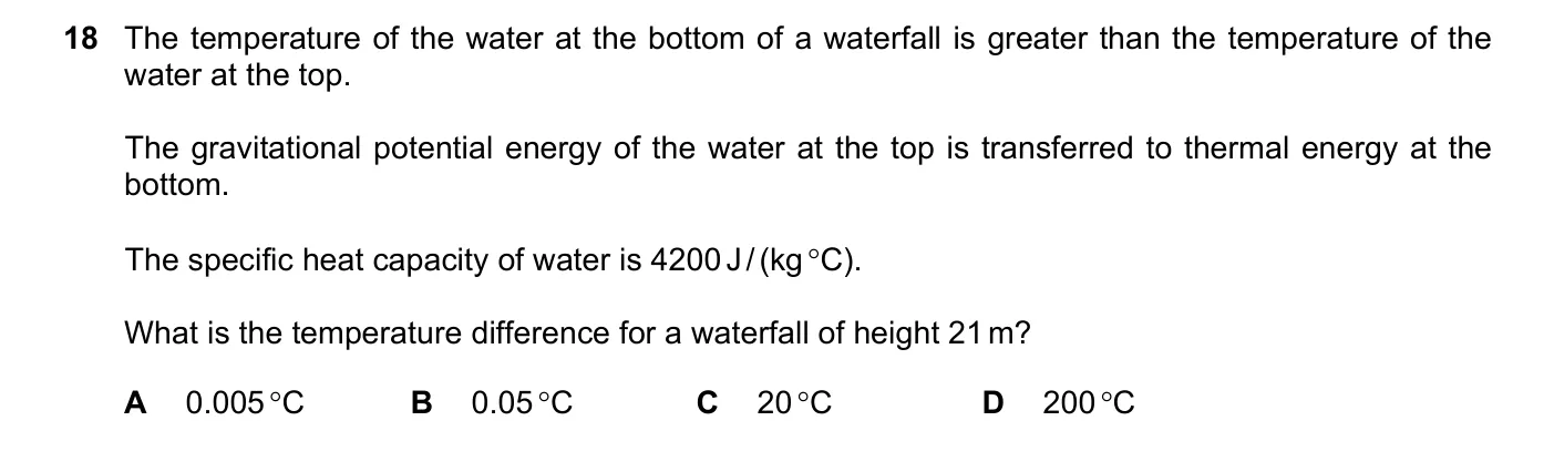 Question 18, November 2018, 0625 Paper 23