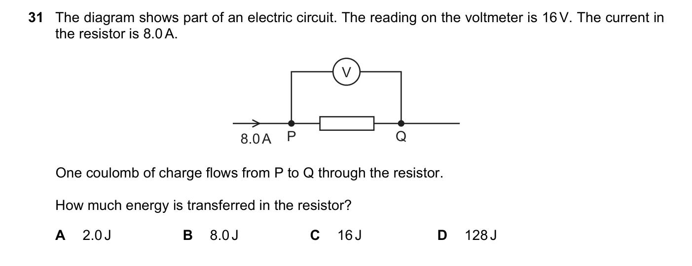 Question 31, November 2018, 0625 Paper 23