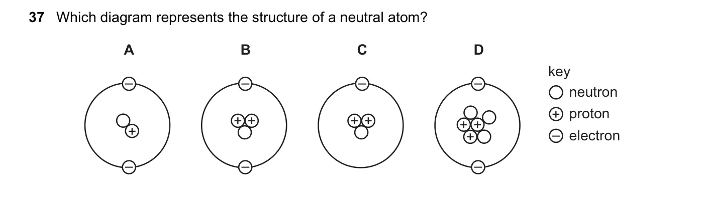 Question 37, November 2018, 0625 Paper 23