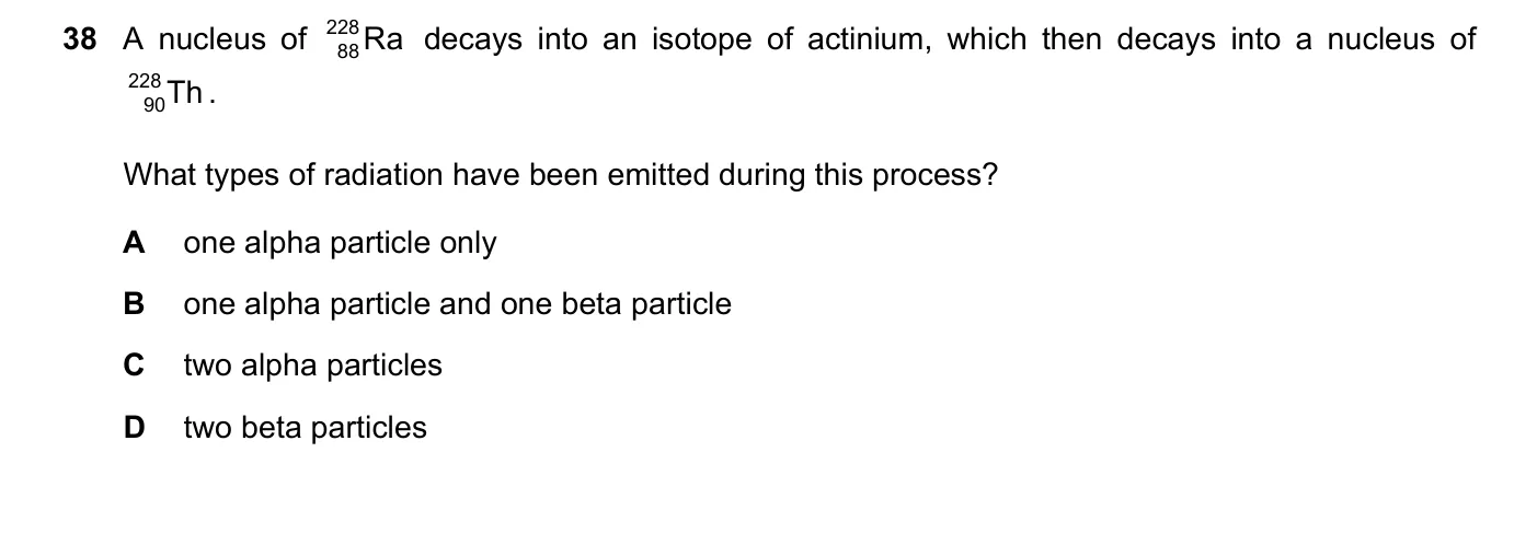 Question 38, November 2018, 0625 Paper 23