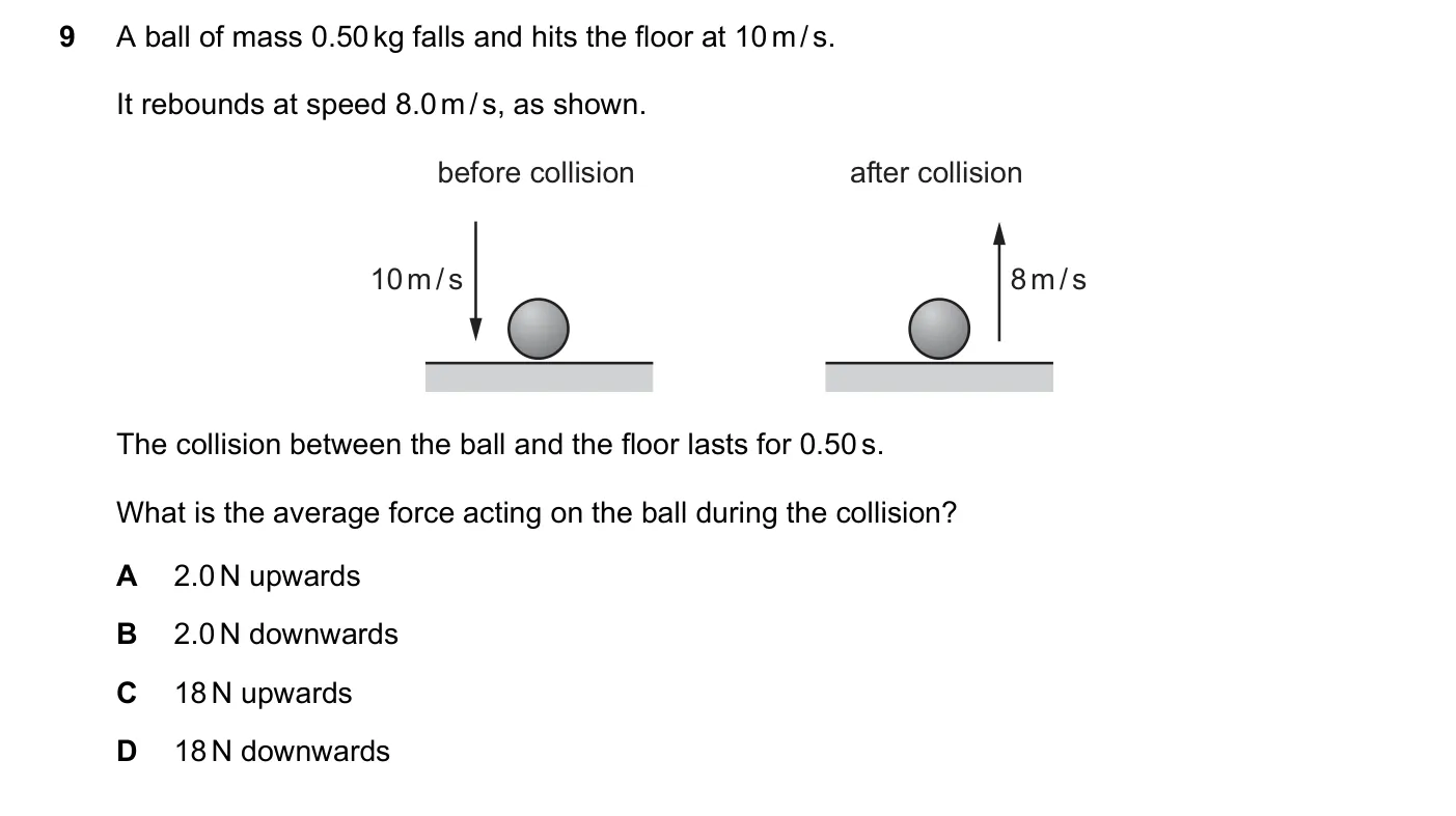 Question 9, June 2019, 0625 Paper 21