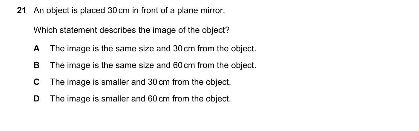 Question 21, June 2019, 0625 Paper 21