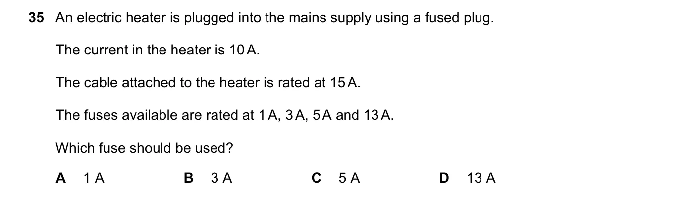 Question 35, June 2019, 0625 Paper 21