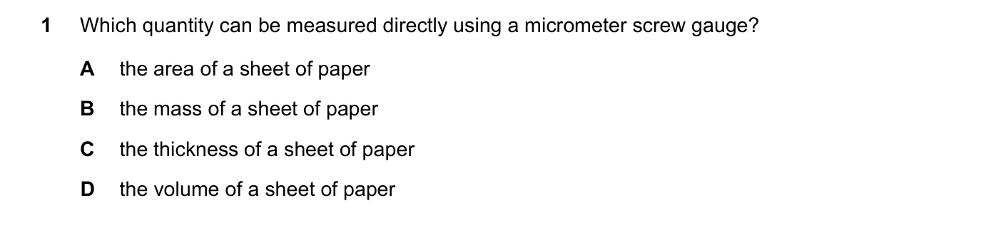 Question 1, June 2019, 0625 Paper 22