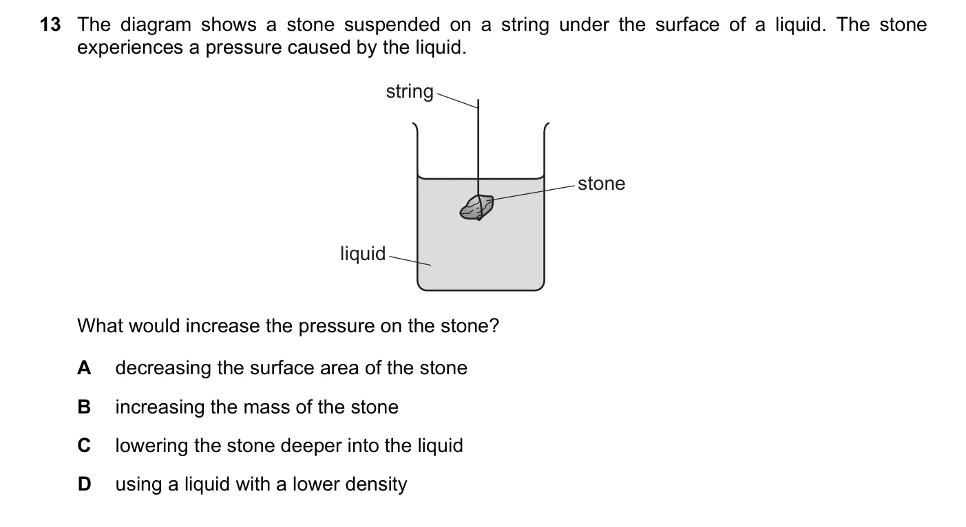 Question 13, June 2019, 0625 Paper 22