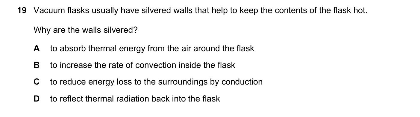 Question 19, June 2019, 0625 Paper 22