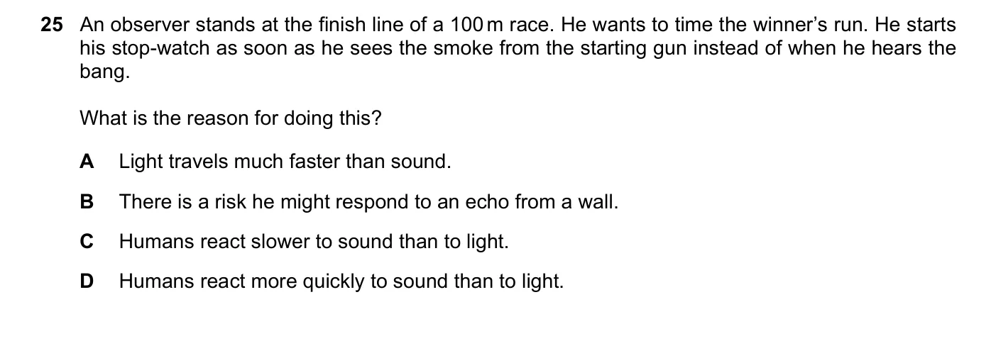 Question 25, June 2019, 0625 Paper 22
