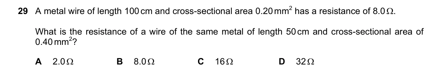Question 29, June 2019, 0625 Paper 22