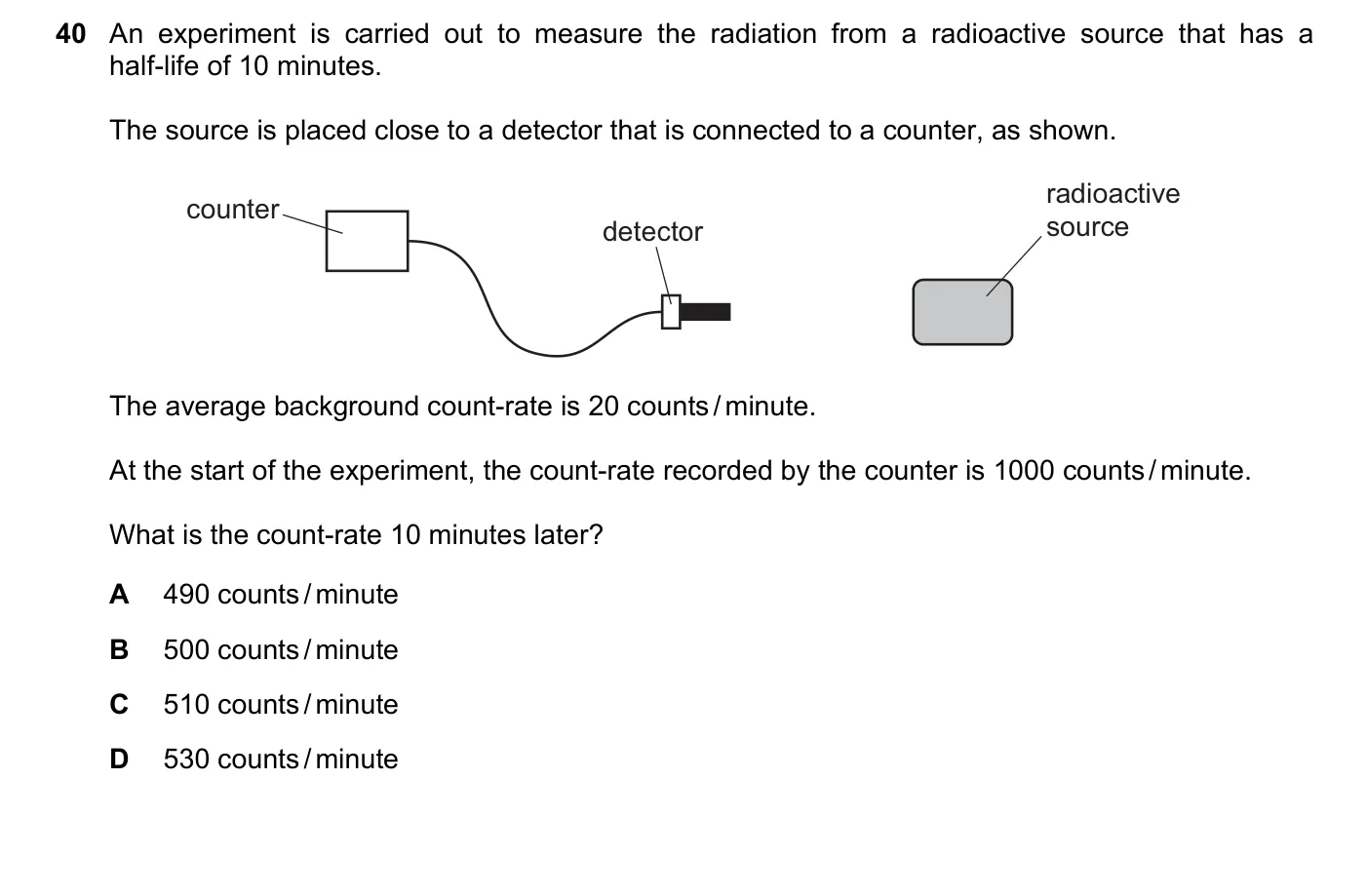 Question 40, June 2019, 0625 Paper 22