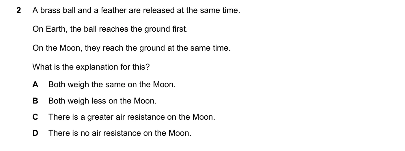 Question 2, June 2019, 0625 Paper 23