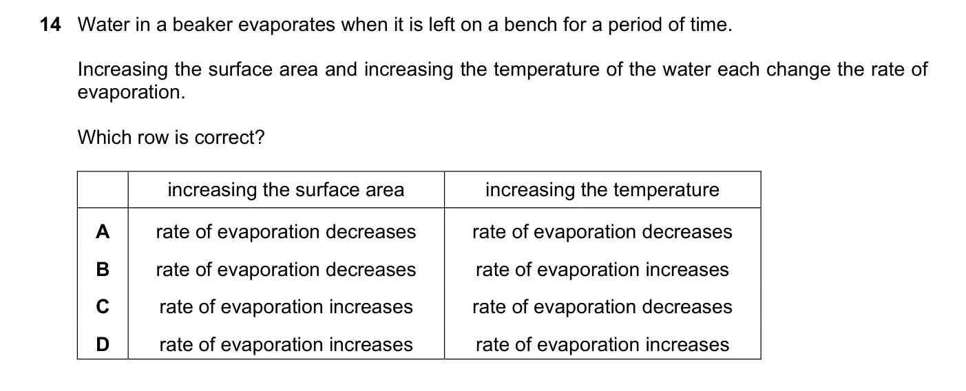 Question 14, June 2019, 0625 Paper 23